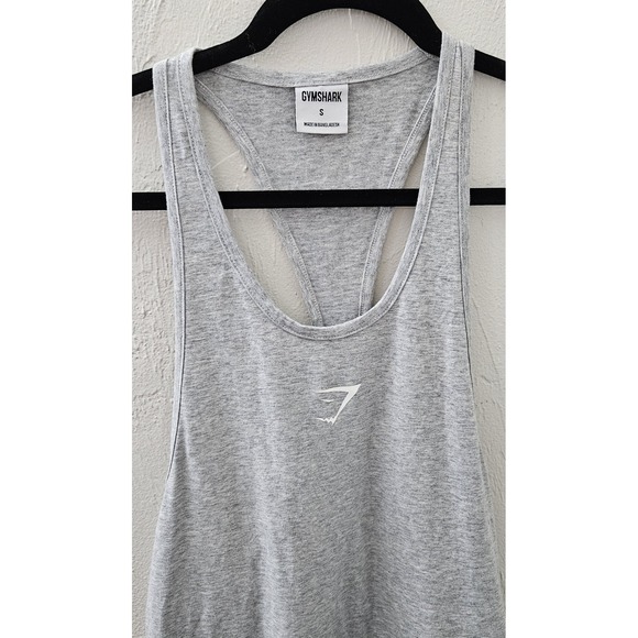 Gymshark Heather Gray Women's Racerback Tank Top Size Small Workout Gym Training - Picture 3 of 8
